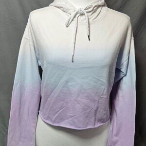 Forever 21 Women’s Purple/Blue Ombre Cropped Hoodie Sweatshirt – Size Small
